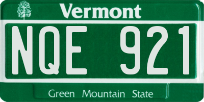 VT license plate NQE921