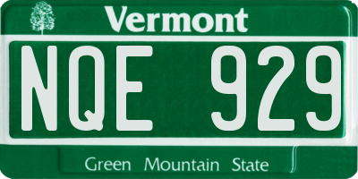 VT license plate NQE929