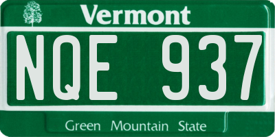 VT license plate NQE937