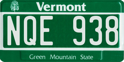 VT license plate NQE938