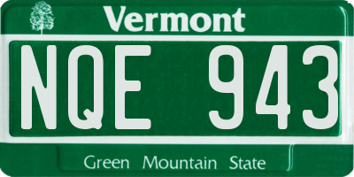 VT license plate NQE943