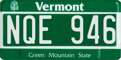 VT license plate NQE946