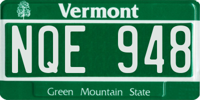 VT license plate NQE948