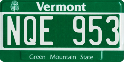 VT license plate NQE953