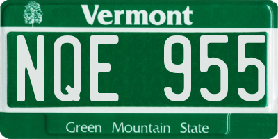 VT license plate NQE955