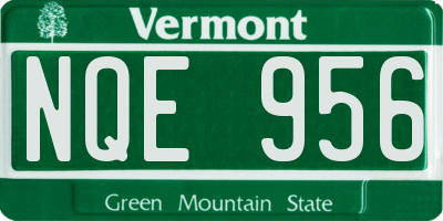 VT license plate NQE956