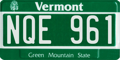 VT license plate NQE961