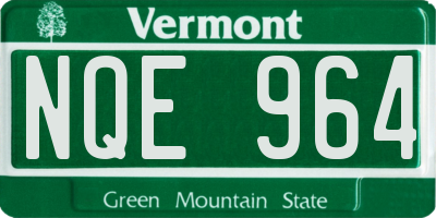 VT license plate NQE964