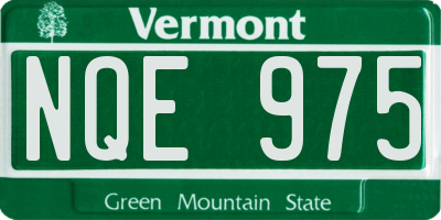 VT license plate NQE975