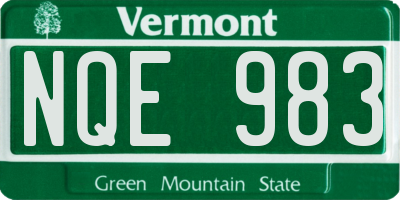 VT license plate NQE983