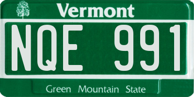 VT license plate NQE991