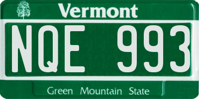 VT license plate NQE993
