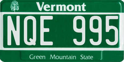 VT license plate NQE995