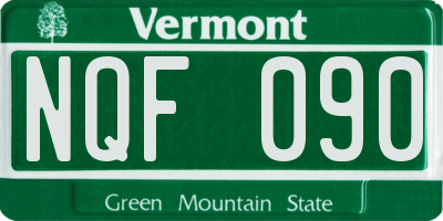 VT license plate NQF090