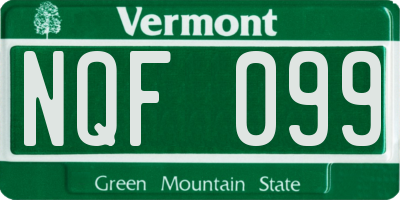 VT license plate NQF099