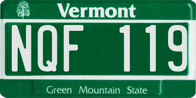 VT license plate NQF119