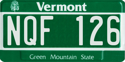 VT license plate NQF126