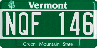 VT license plate NQF146