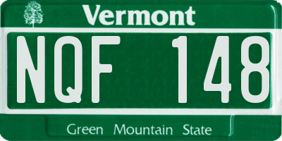 VT license plate NQF148