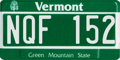 VT license plate NQF152