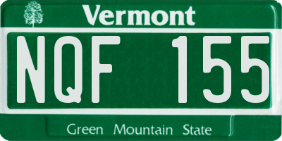 VT license plate NQF155