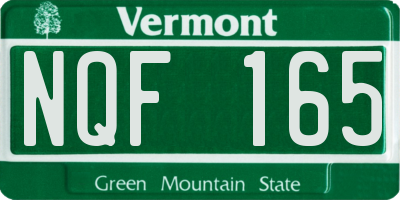 VT license plate NQF165
