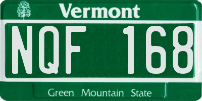 VT license plate NQF168
