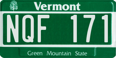 VT license plate NQF171