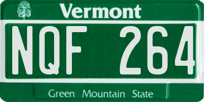 VT license plate NQF264