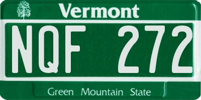 VT license plate NQF272