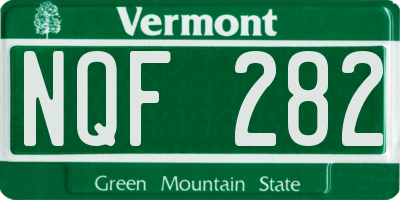 VT license plate NQF282