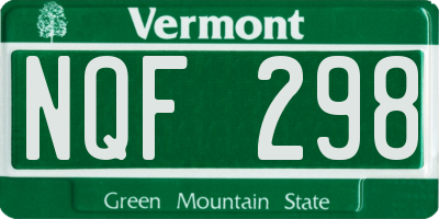 VT license plate NQF298