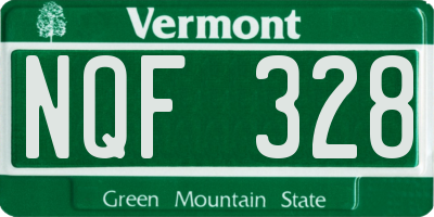 VT license plate NQF328