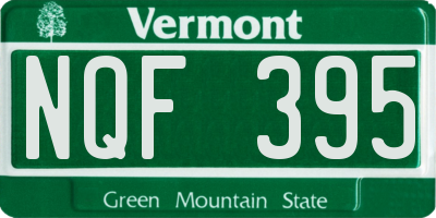 VT license plate NQF395