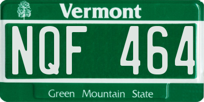 VT license plate NQF464