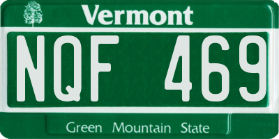VT license plate NQF469