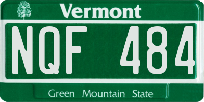 VT license plate NQF484