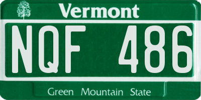 VT license plate NQF486