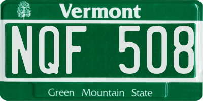 VT license plate NQF508