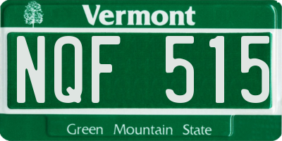 VT license plate NQF515