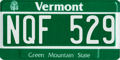 VT license plate NQF529