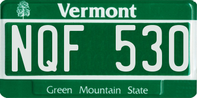VT license plate NQF530
