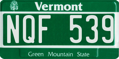 VT license plate NQF539