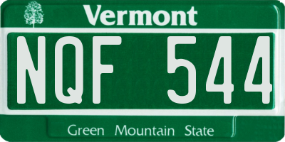 VT license plate NQF544