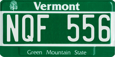 VT license plate NQF556