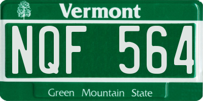 VT license plate NQF564