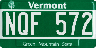 VT license plate NQF572