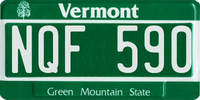 VT license plate NQF590