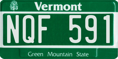 VT license plate NQF591