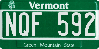 VT license plate NQF592